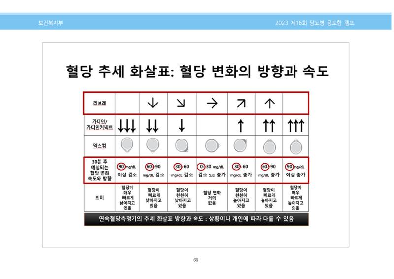 한국소아당뇨인협회 16회 공도함 캠프 E북 자료집 65페이지