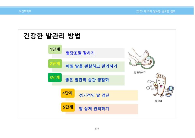 한국소아당뇨인협회 16회 공도함 캠프 E북 자료집 116페이지