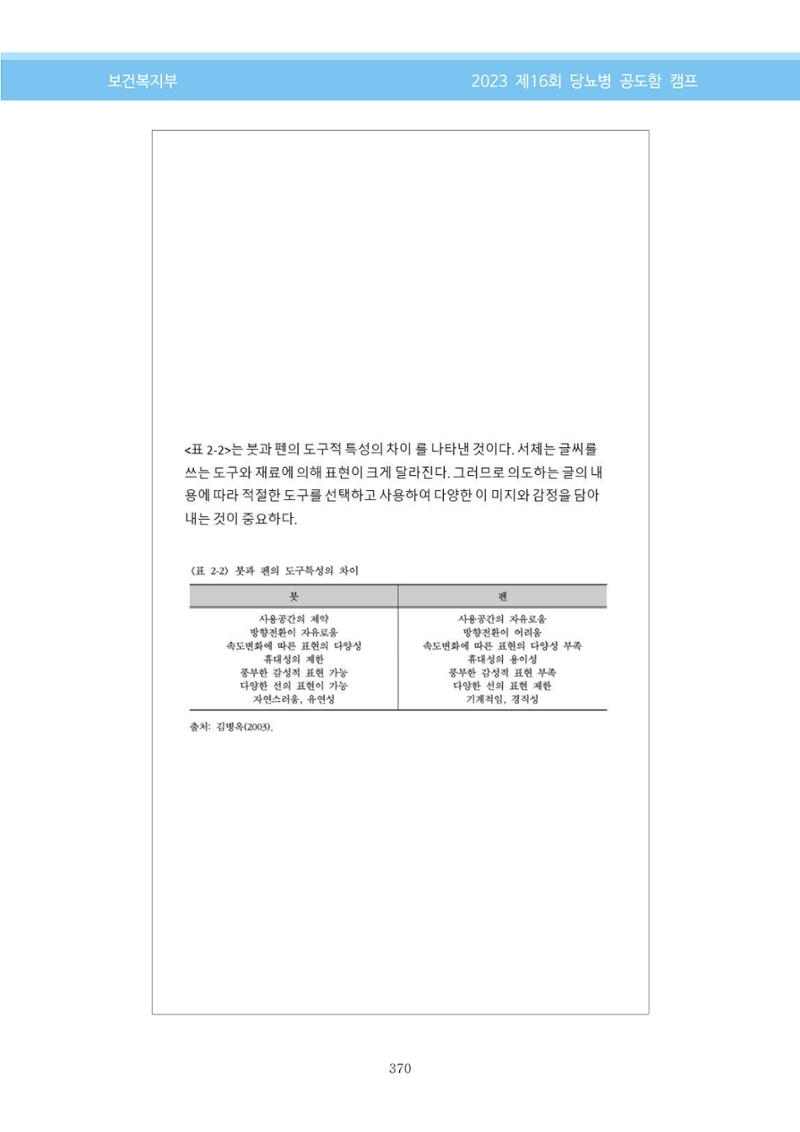 한국소아당뇨인협회 16회 공도함 캠프 E북 자료집 370페이지