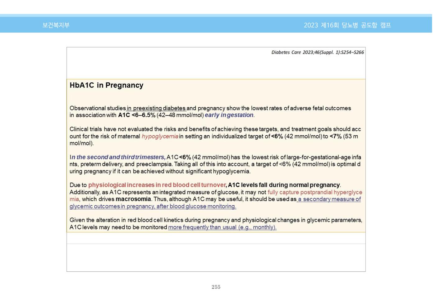 한국소아당뇨인협회 16회 공도함 캠프 E북 자료집 255페이지