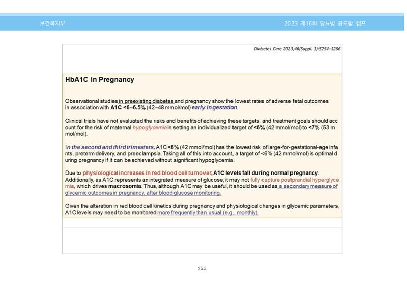한국소아당뇨인협회 16회 공도함 캠프 E북 자료집 255페이지
