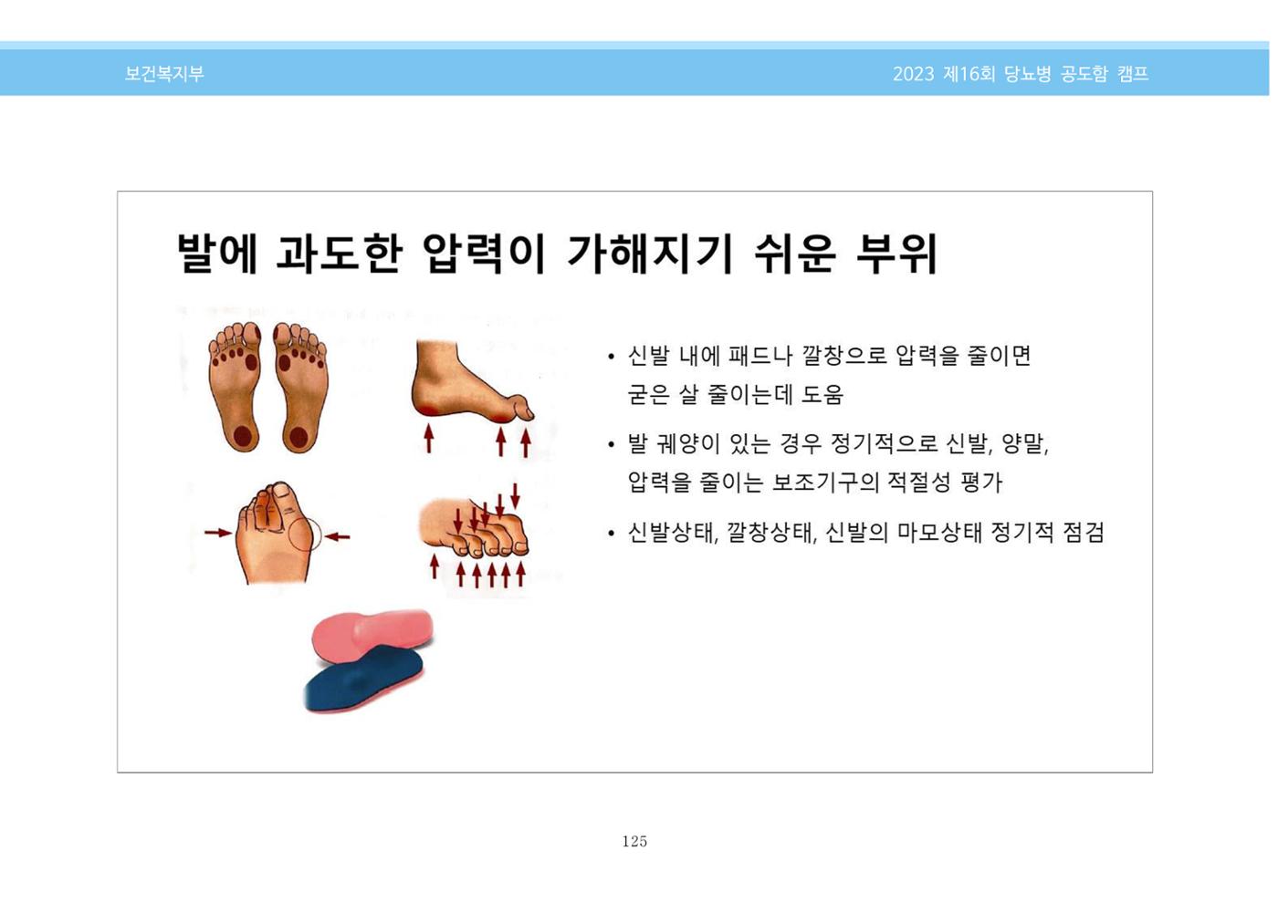 한국소아당뇨인협회 16회 공도함 캠프 E북 자료집 125페이지