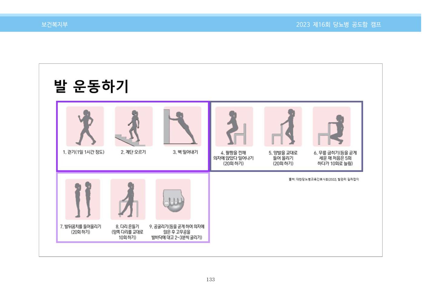 한국소아당뇨인협회 16회 공도함 캠프 E북 자료집 133페이지
