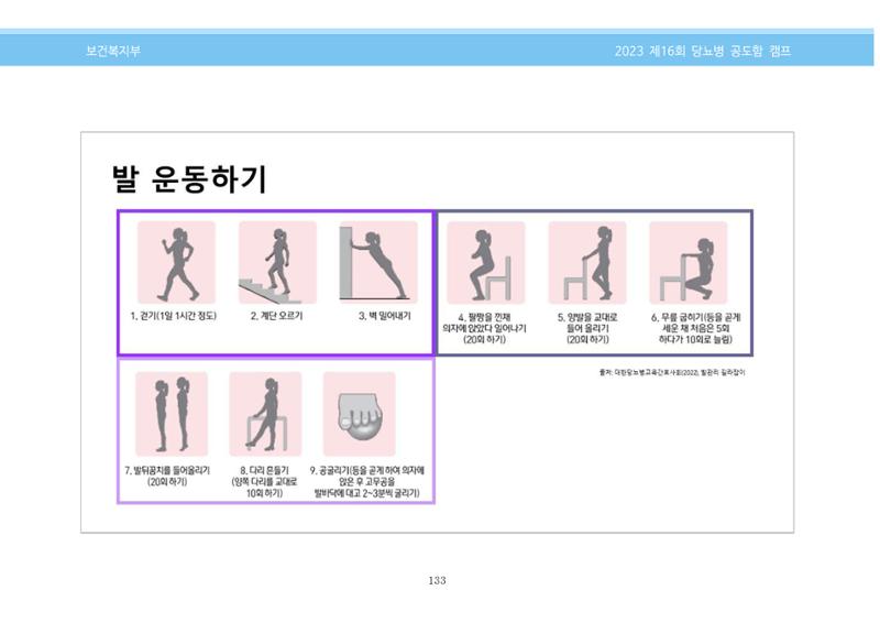 한국소아당뇨인협회 16회 공도함 캠프 E북 자료집 133페이지