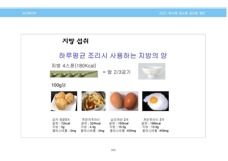 한국소아당뇨인협회 16회 공도함 캠프 E북 자료집 468페이지