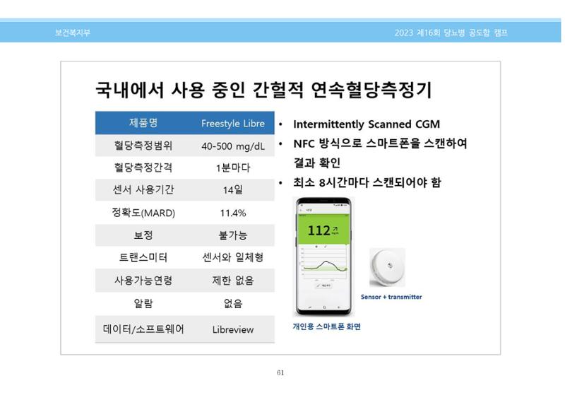 한국소아당뇨인협회 16회 공도함 캠프 E북 자료집 61페이지