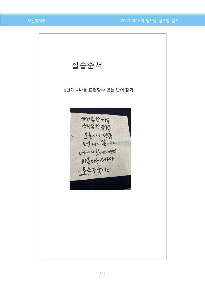 한국소아당뇨인협회 16회 공도함 캠프 E북 자료집 344페이지