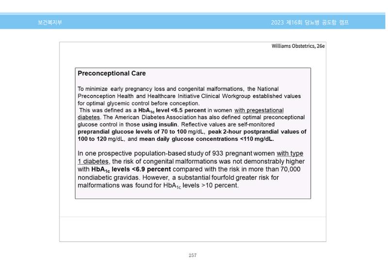 한국소아당뇨인협회 16회 공도함 캠프 E북 자료집 257페이지