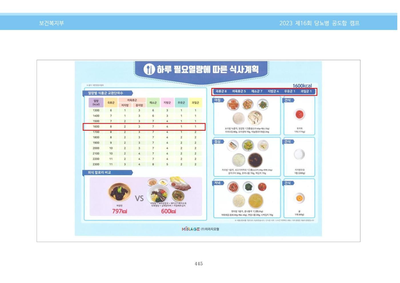 한국소아당뇨인협회 16회 공도함 캠프 E북 자료집 445페이지