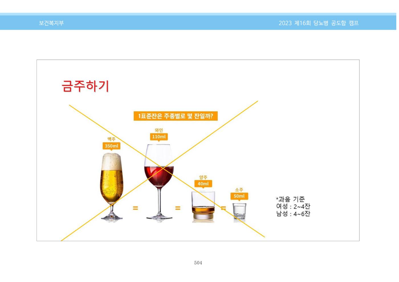 한국소아당뇨인협회 16회 공도함 캠프 E북 자료집 504페이지