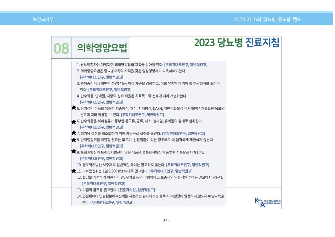 한국소아당뇨인협회 16회 공도함 캠프 E북 자료집 264페이지