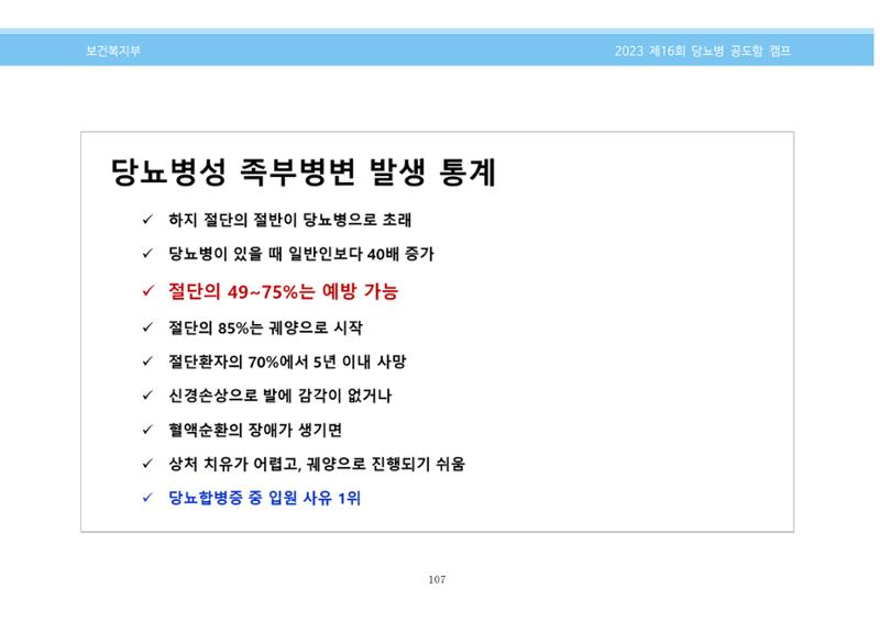 한국소아당뇨인협회 16회 공도함 캠프 E북 자료집 107페이지
