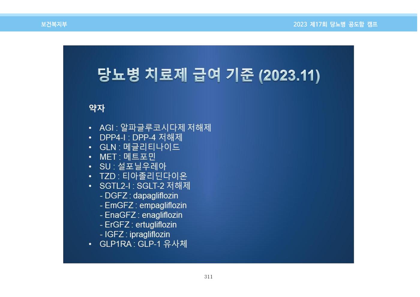 한국소아당뇨인협회 17회 공도함 캠프 E북 자료집 311페이지