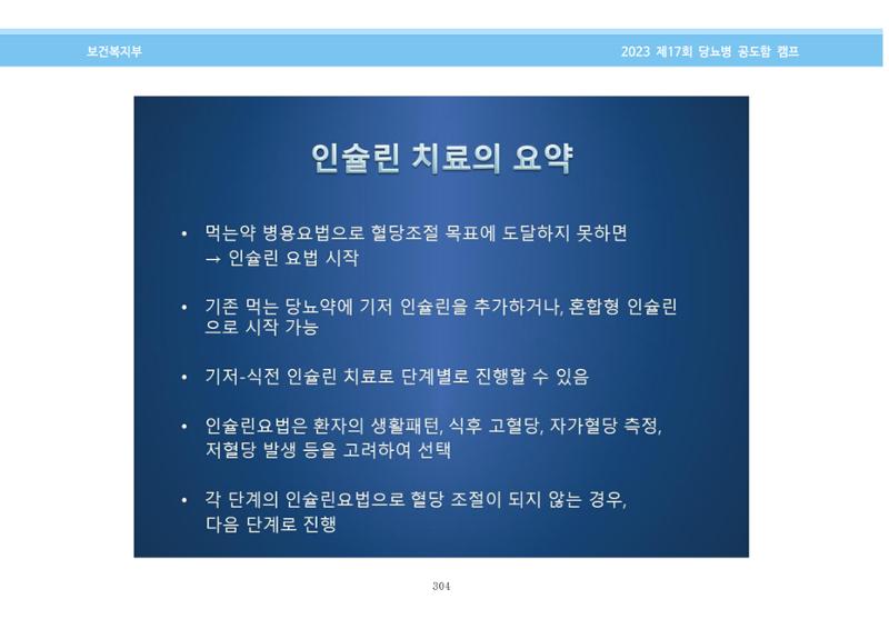 한국소아당뇨인협회 17회 공도함 캠프 E북 자료집 304페이지