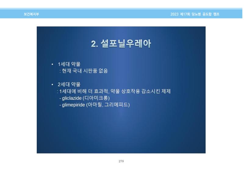 한국소아당뇨인협회 17회 공도함 캠프 E북 자료집 270페이지