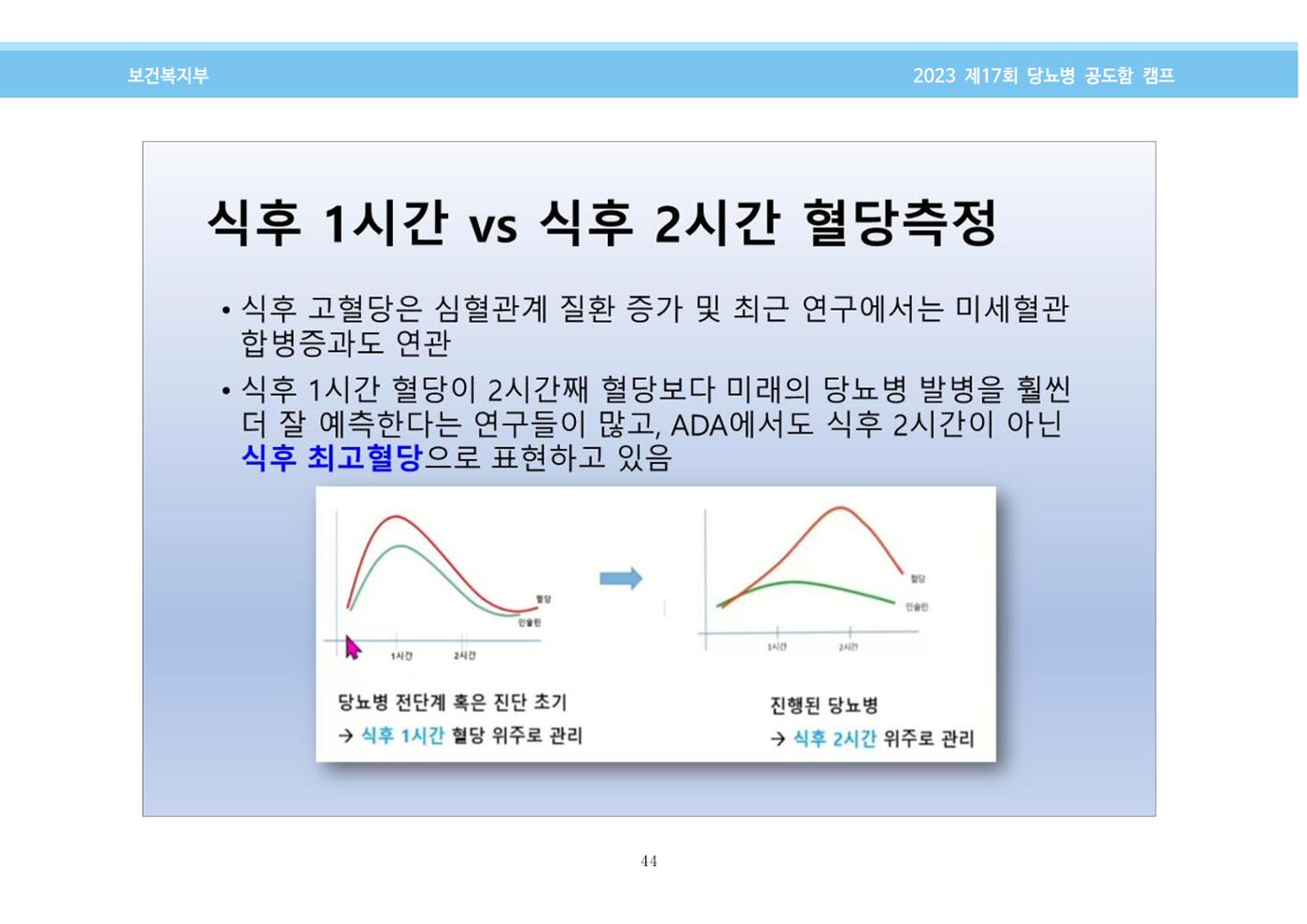 한국소아당뇨인협회 17회 공도함 캠프 E북 자료집 44페이지