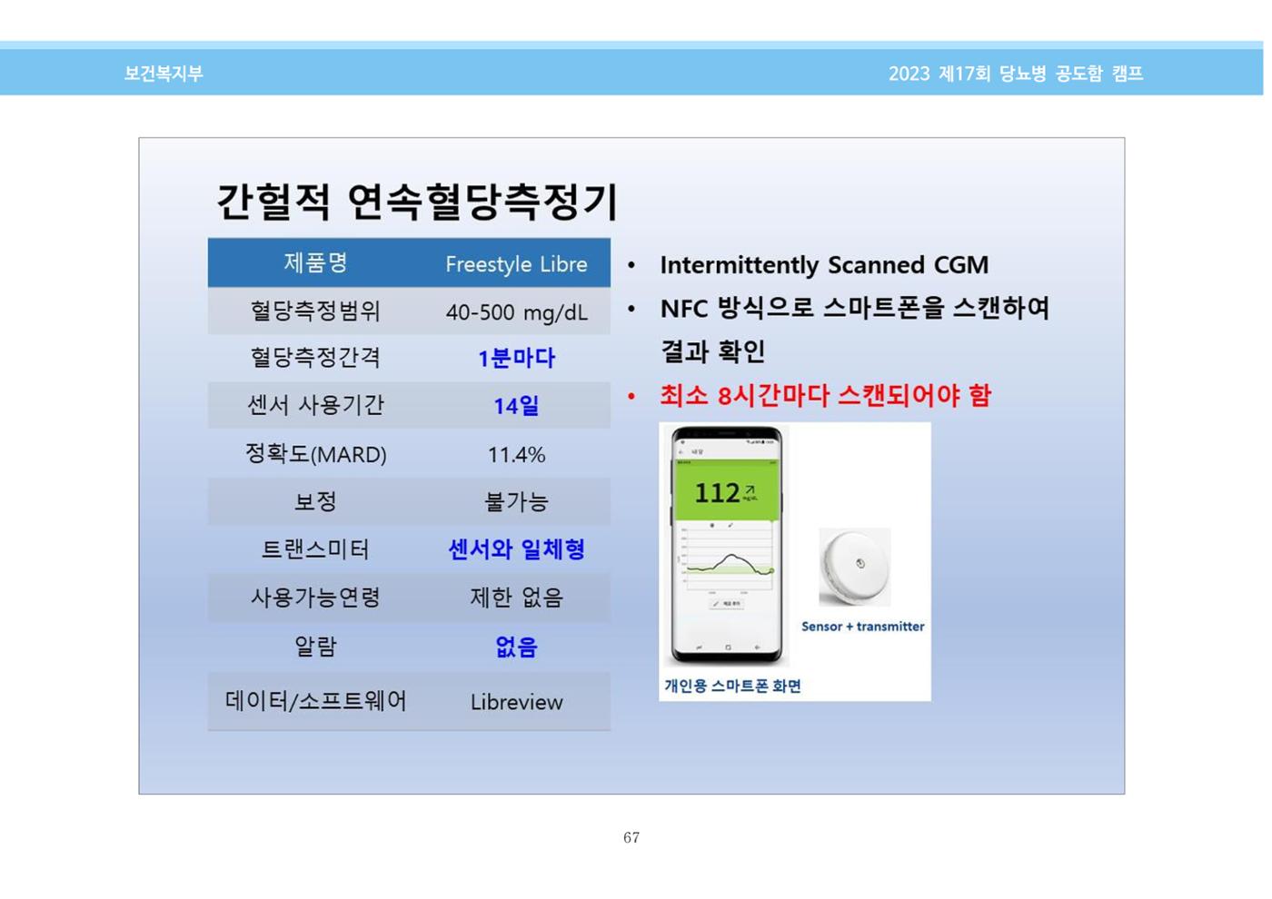 한국소아당뇨인협회 17회 공도함 캠프 E북 자료집 67페이지