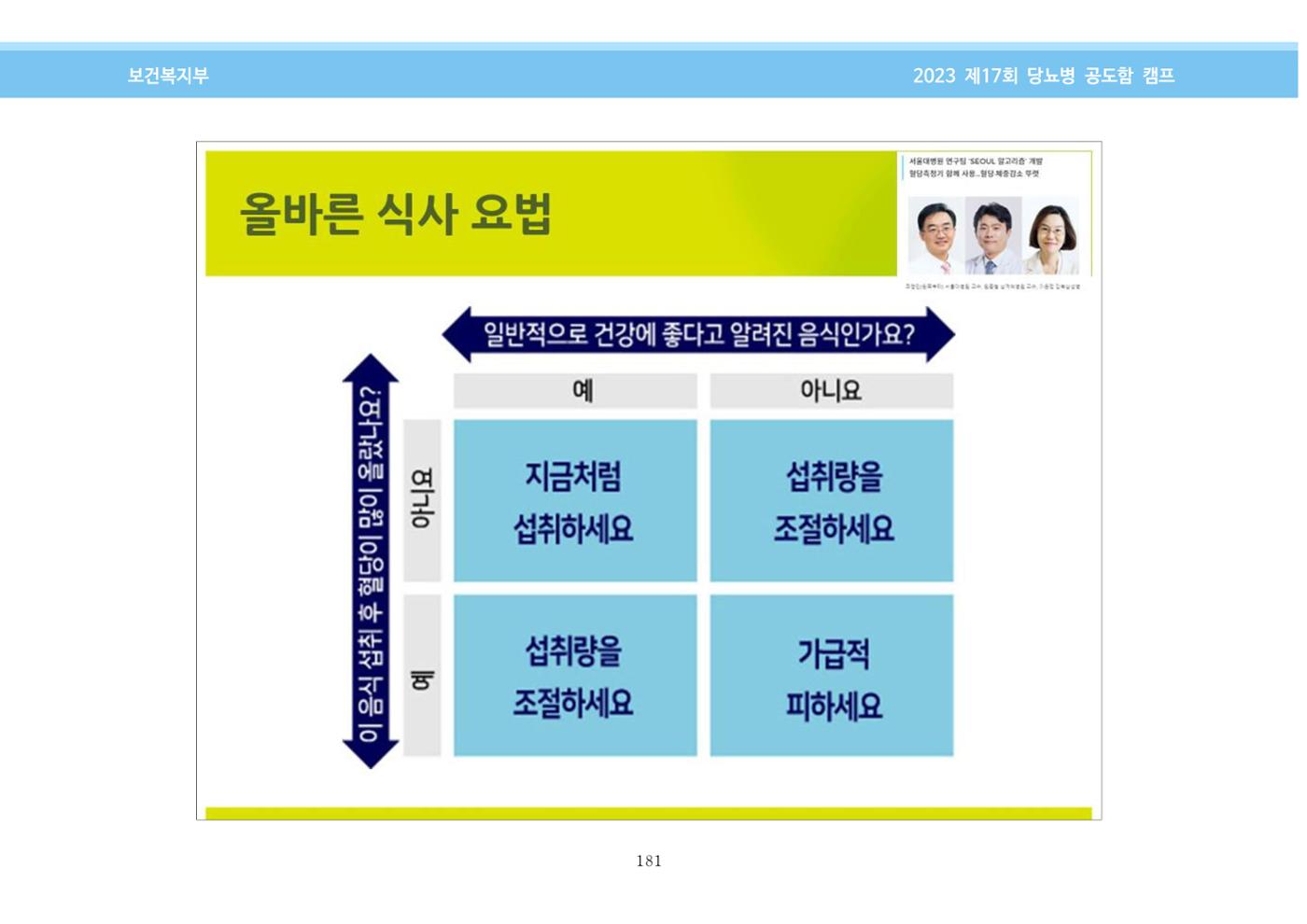 한국소아당뇨인협회 17회 공도함 캠프 E북 자료집 181페이지