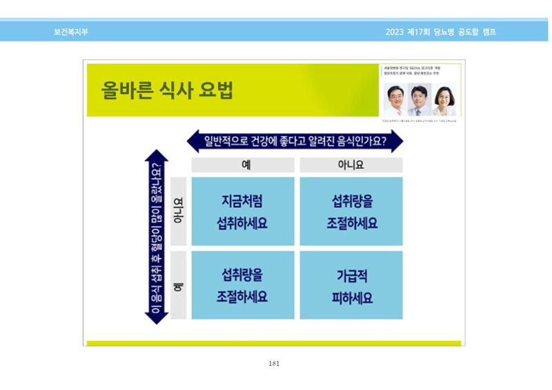 한국소아당뇨인협회 17회 공도함 캠프 E북 자료집 181페이지