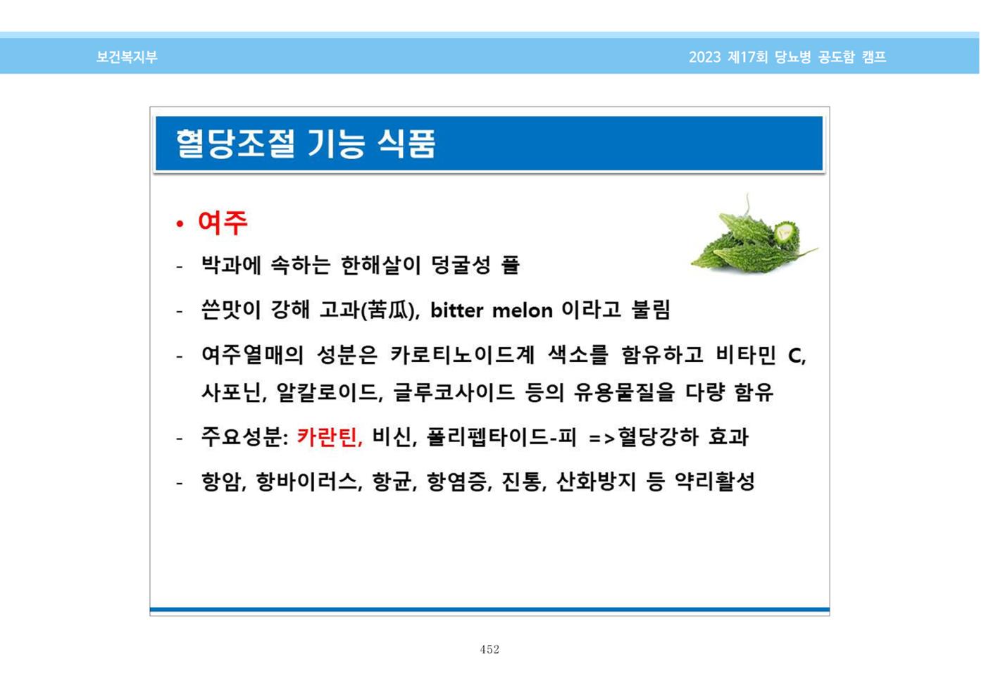 한국소아당뇨인협회 17회 공도함 캠프 E북 자료집 452페이지