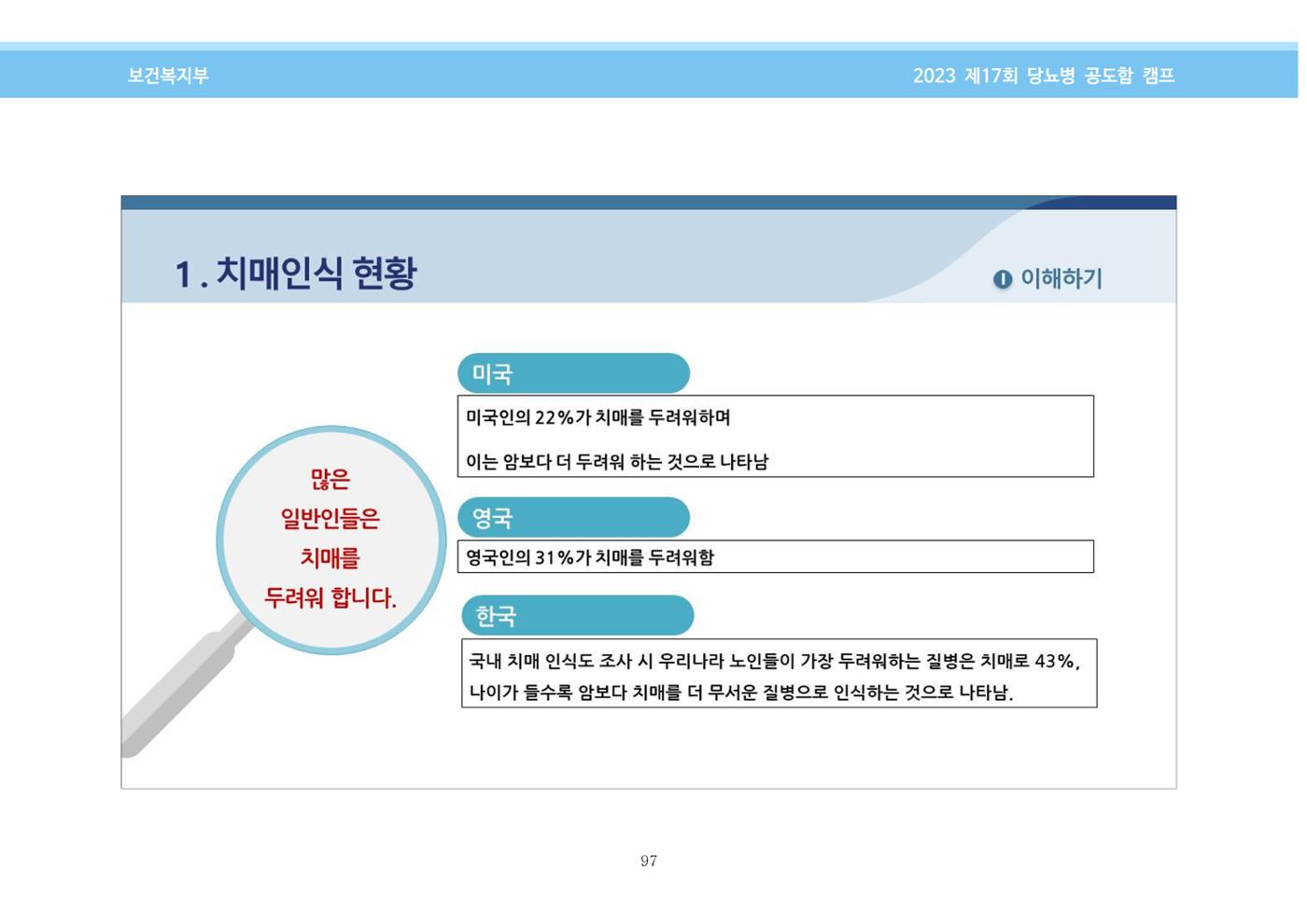 한국소아당뇨인협회 17회 공도함 캠프 E북 자료집 97페이지