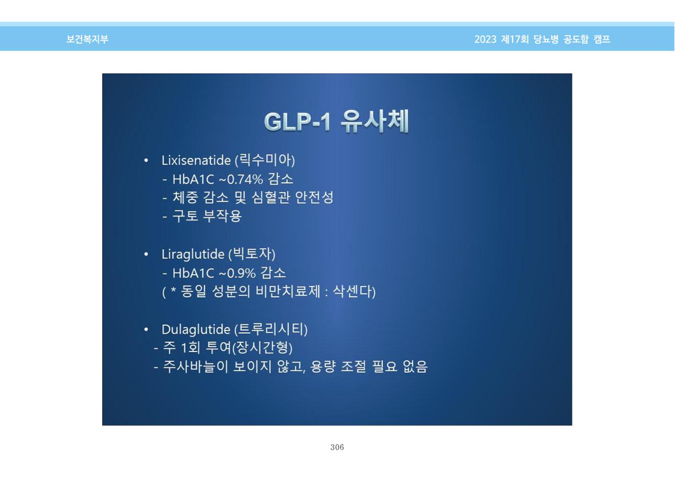 한국소아당뇨인협회 17회 공도함 캠프 E북 자료집 306페이지