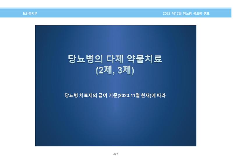 한국소아당뇨인협회 17회 공도함 캠프 E북 자료집 307페이지