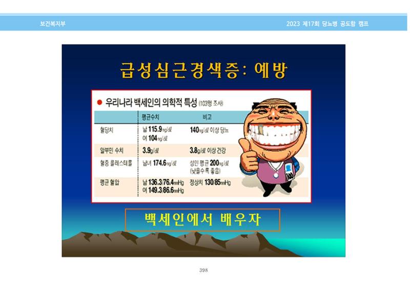 한국소아당뇨인협회 17회 공도함 캠프 E북 자료집 398페이지