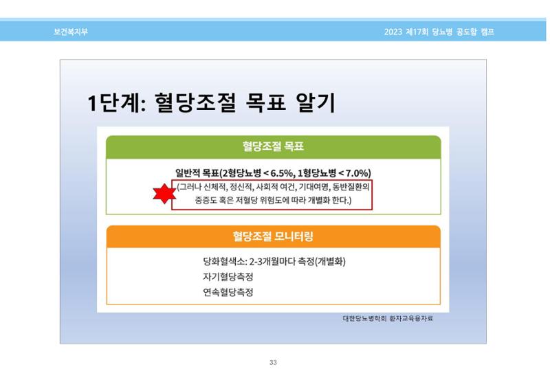 한국소아당뇨인협회 17회 공도함 캠프 E북 자료집 33페이지