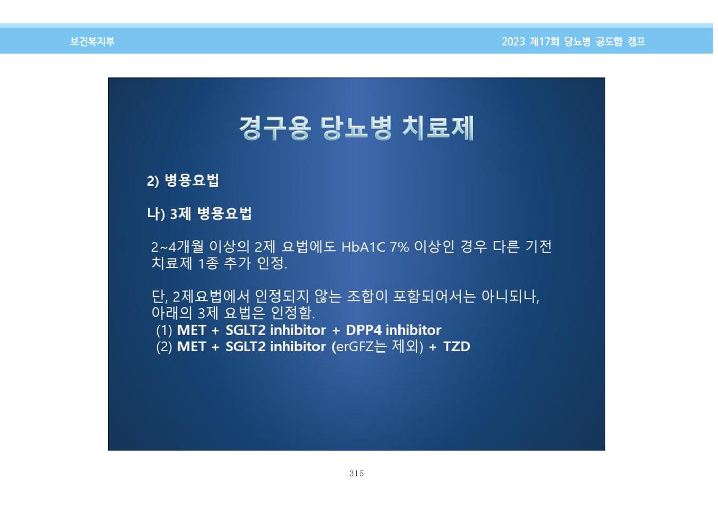 한국소아당뇨인협회 17회 공도함 캠프 E북 자료집 315페이지
