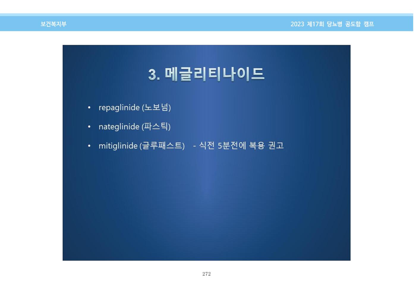 한국소아당뇨인협회 17회 공도함 캠프 E북 자료집 272페이지