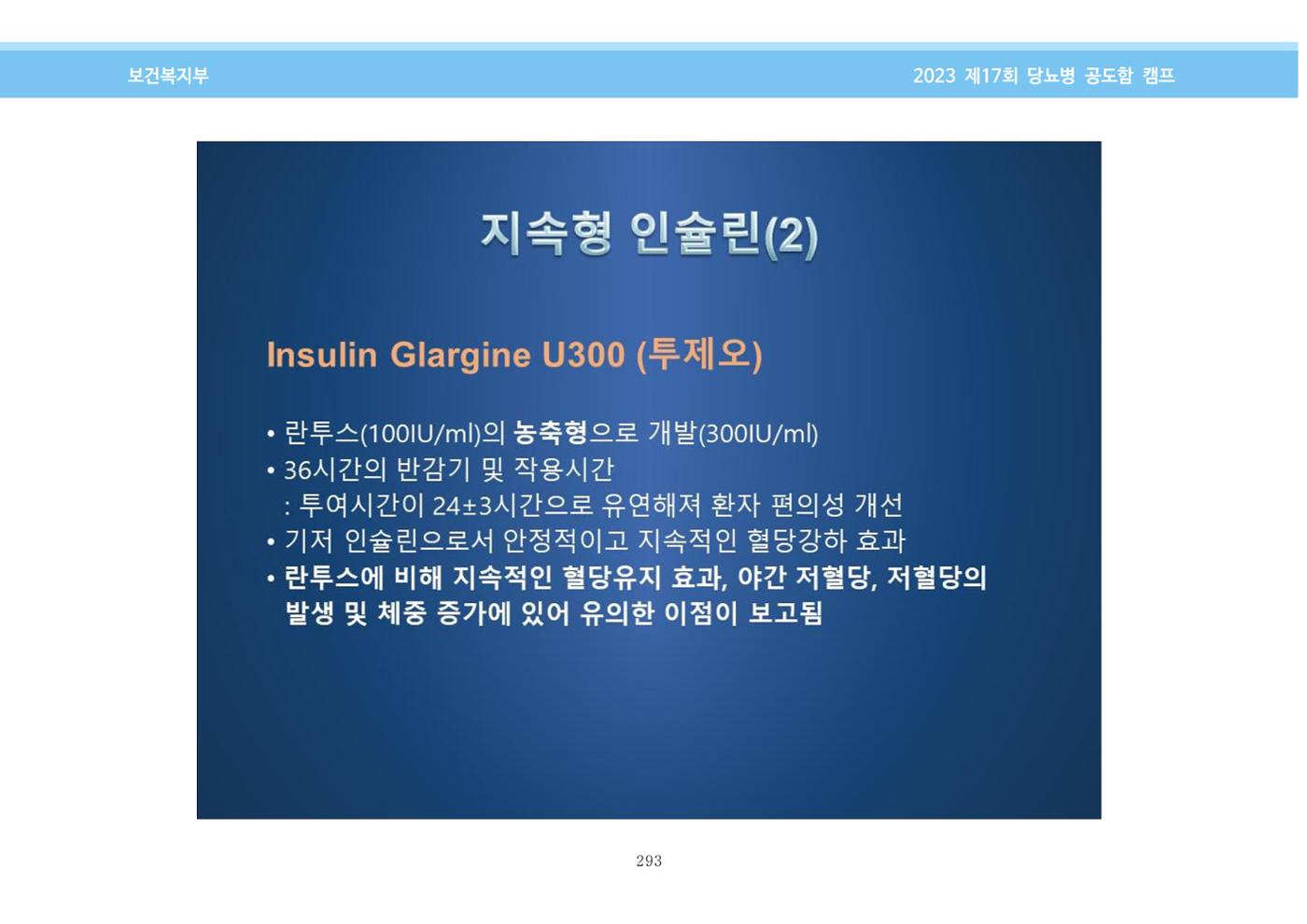한국소아당뇨인협회 17회 공도함 캠프 E북 자료집 293페이지