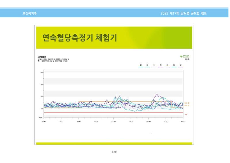 한국소아당뇨인협회 17회 공도함 캠프 E북 자료집 180페이지