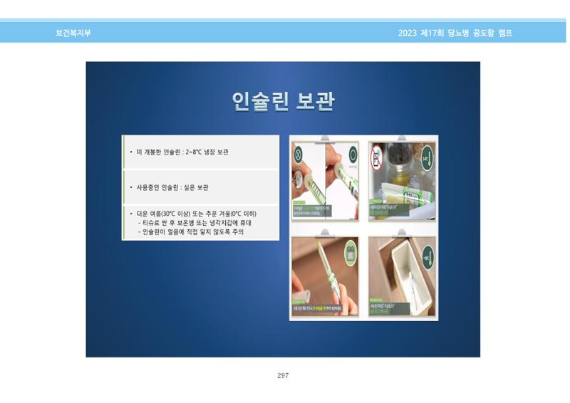 한국소아당뇨인협회 17회 공도함 캠프 E북 자료집 297페이지