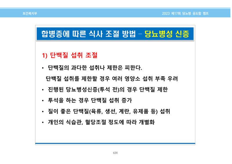 한국소아당뇨인협회 17회 공도함 캠프 E북 자료집 438페이지