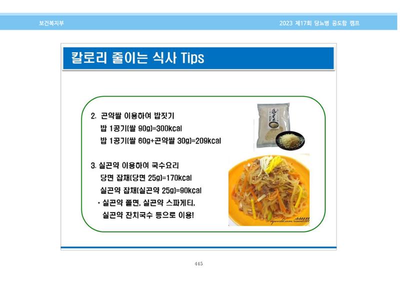 한국소아당뇨인협회 17회 공도함 캠프 E북 자료집 445페이지