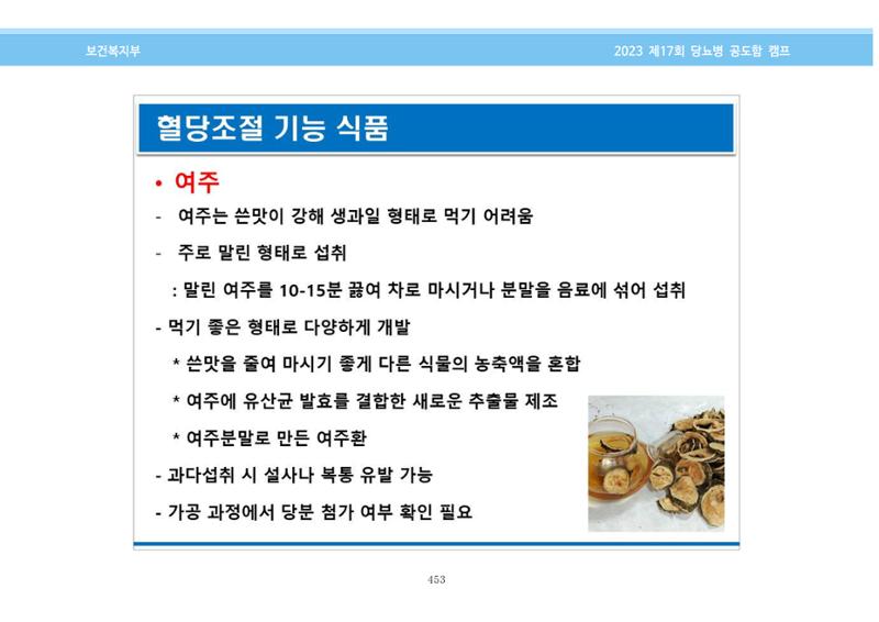 한국소아당뇨인협회 17회 공도함 캠프 E북 자료집 453페이지