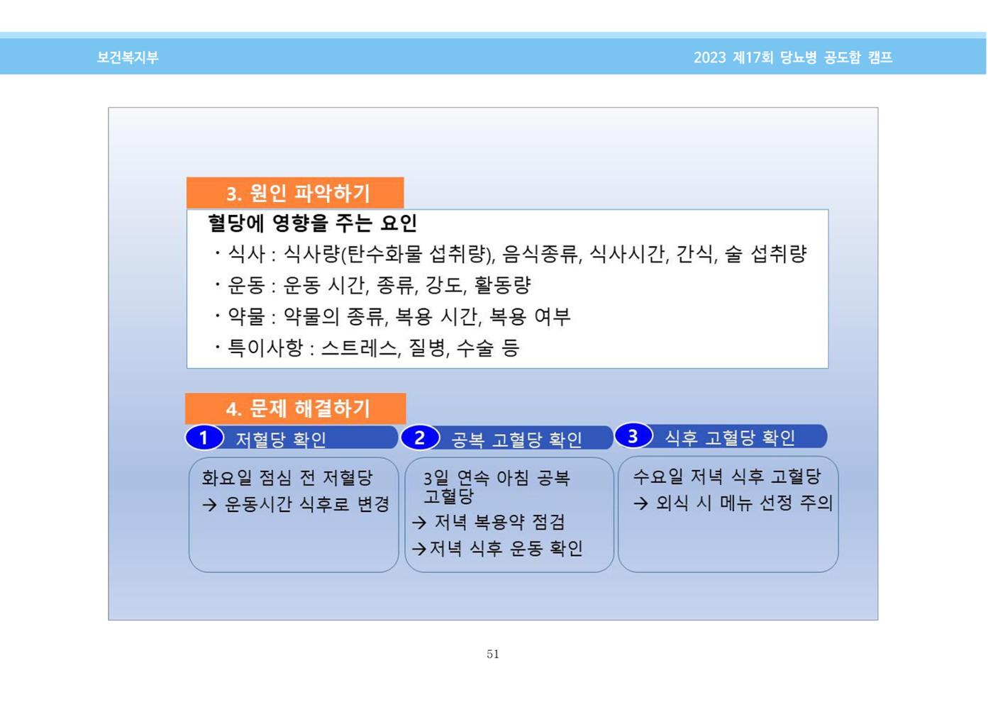 한국소아당뇨인협회 17회 공도함 캠프 E북 자료집 51페이지