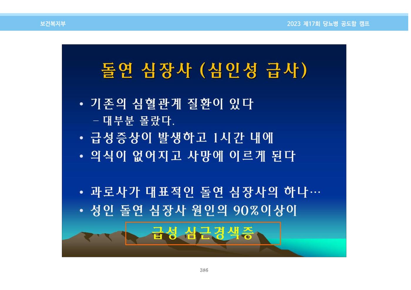 한국소아당뇨인협회 17회 공도함 캠프 E북 자료집 386페이지