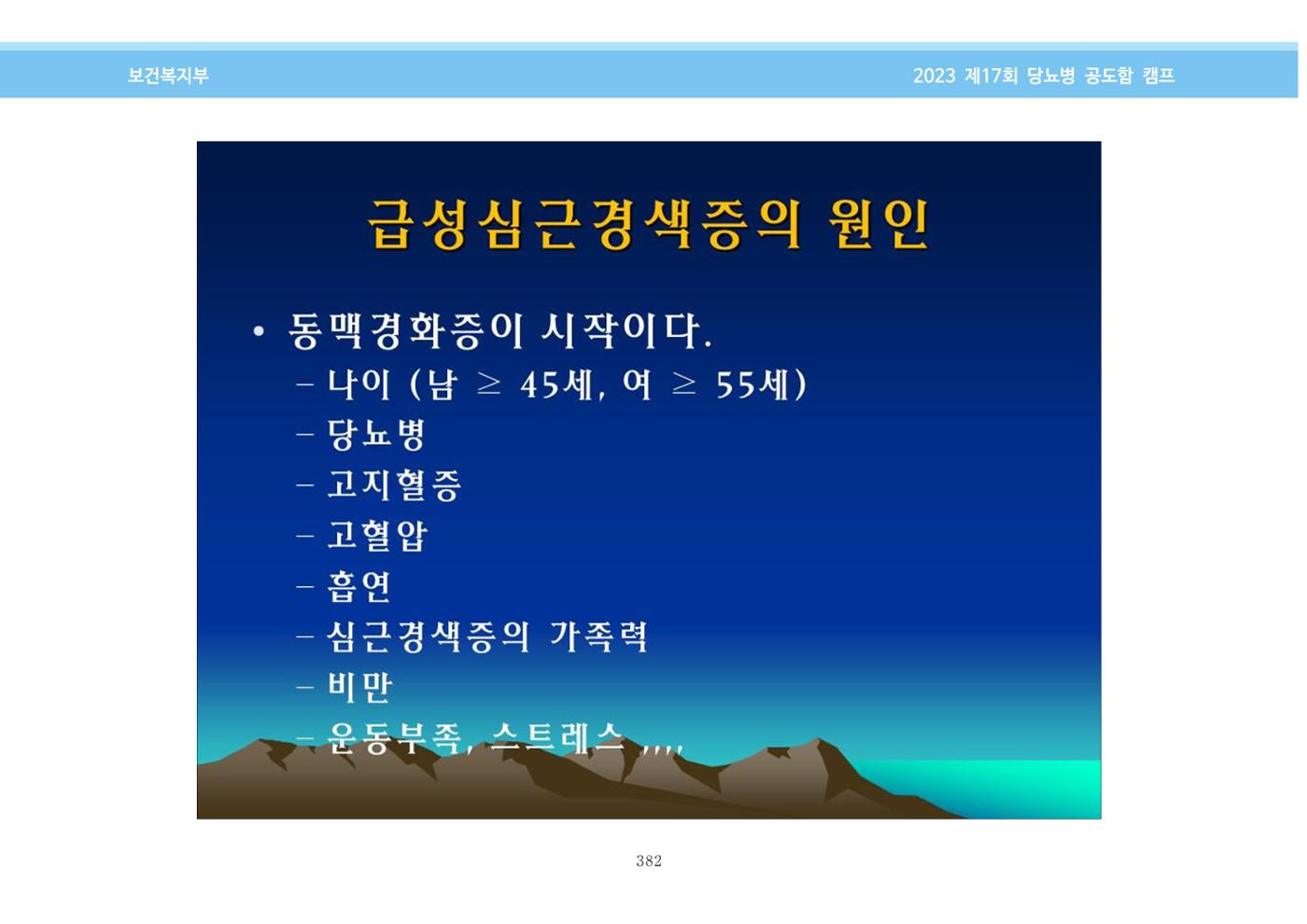 한국소아당뇨인협회 17회 공도함 캠프 E북 자료집 382페이지