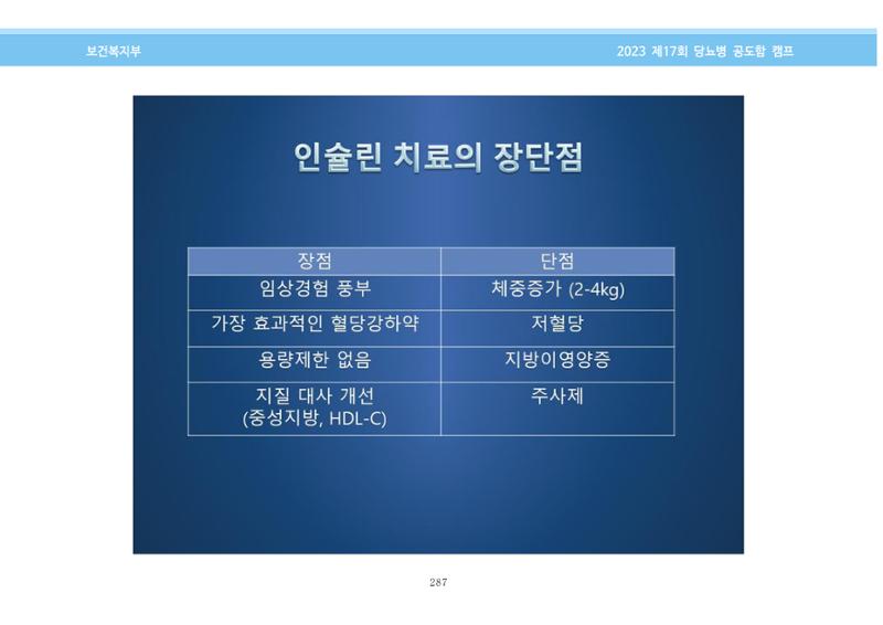 한국소아당뇨인협회 17회 공도함 캠프 E북 자료집 287페이지