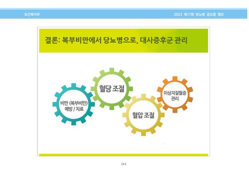 한국소아당뇨인협회 17회 공도함 캠프 E북 자료집 184페이지