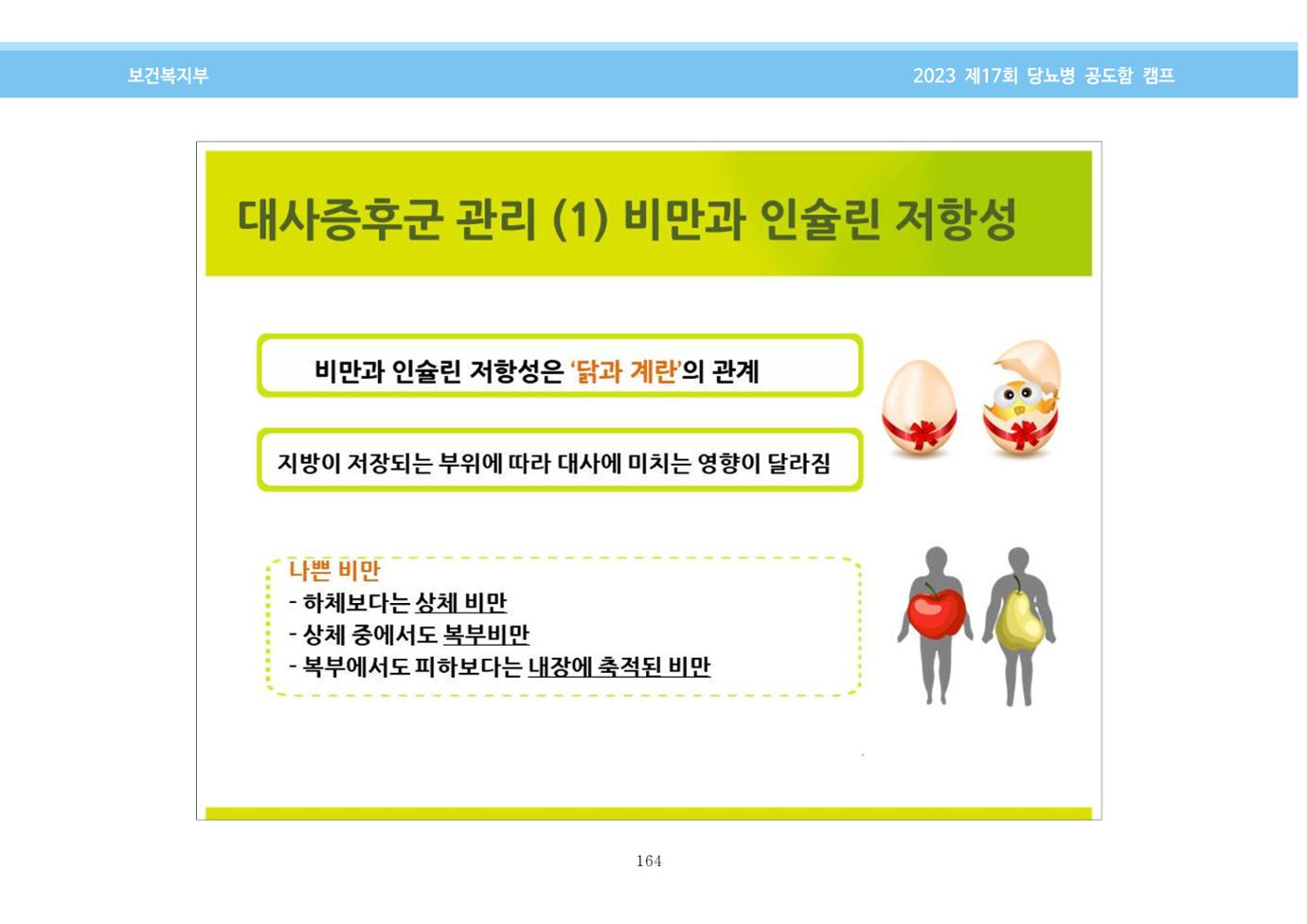 한국소아당뇨인협회 17회 공도함 캠프 E북 자료집 164페이지
