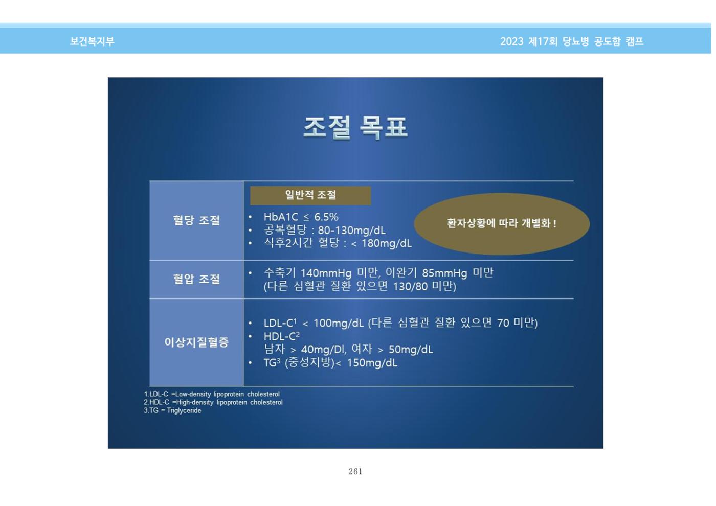한국소아당뇨인협회 17회 공도함 캠프 E북 자료집 261페이지