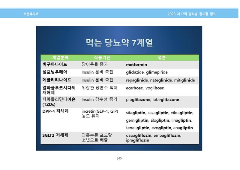 한국소아당뇨인협회 17회 공도함 캠프 E북 자료집 265페이지