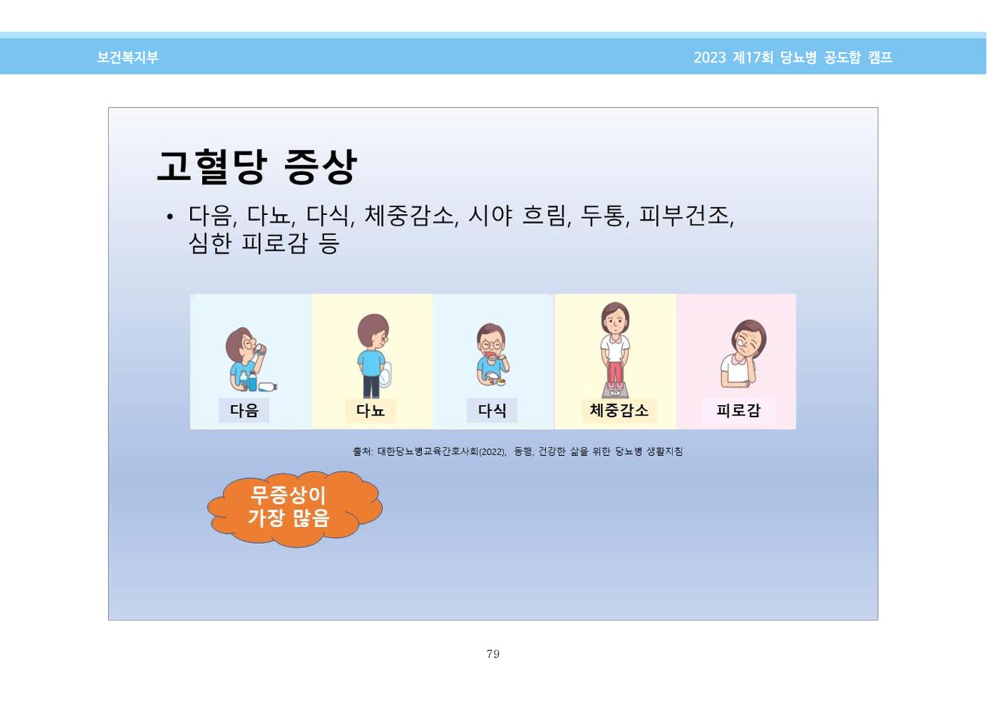 한국소아당뇨인협회 17회 공도함 캠프 E북 자료집 79페이지