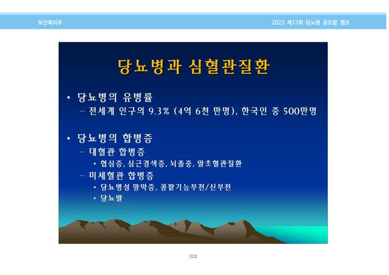 한국소아당뇨인협회 17회 공도함 캠프 E북 자료집 332페이지