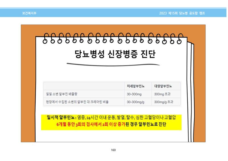 한국소아당뇨인협회 15회 공도함 캠프 E북 자료집 160페이지