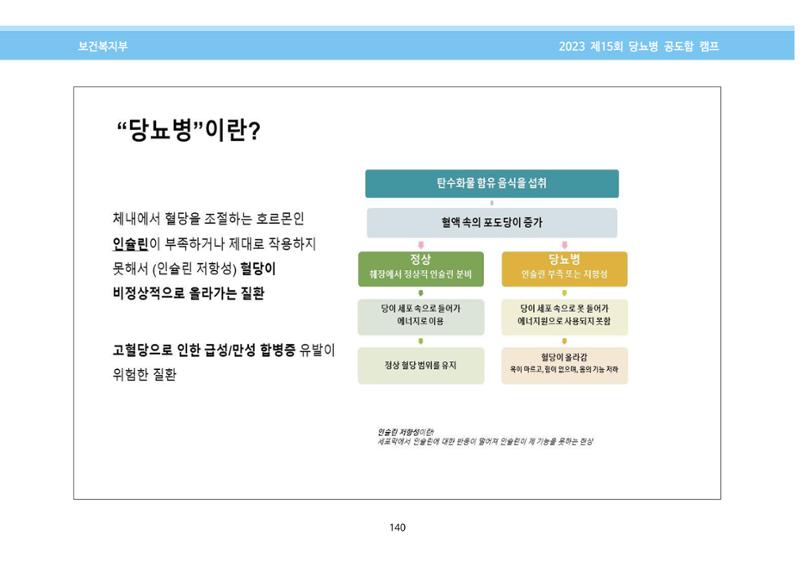 한국소아당뇨인협회 15회 공도함 캠프 E북 자료집 140페이지