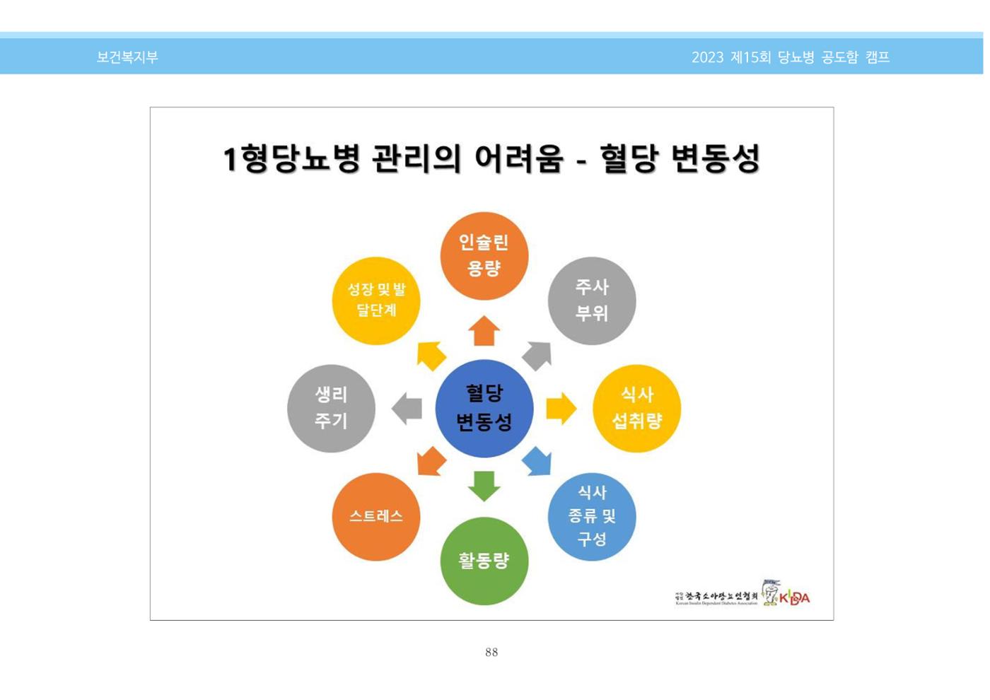 한국소아당뇨인협회 15회 공도함 캠프 E북 자료집 88페이지